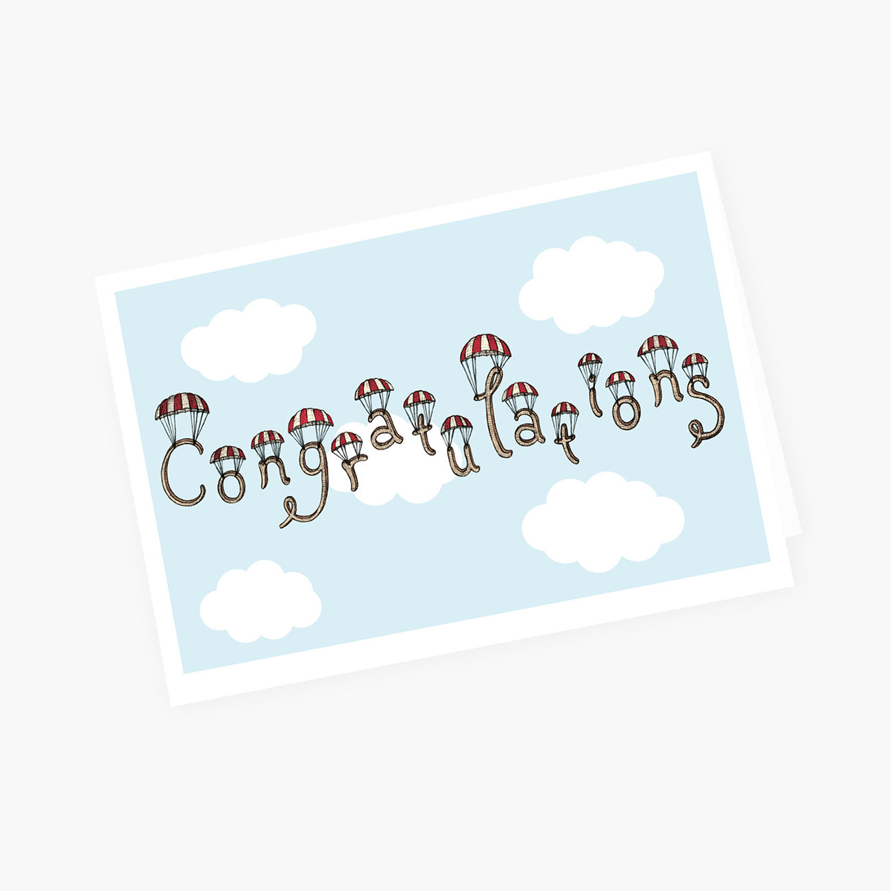 Congratulations in the Clouds - Card for Newborn