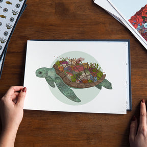 The Coral Reef Turtle - Animal Art Print