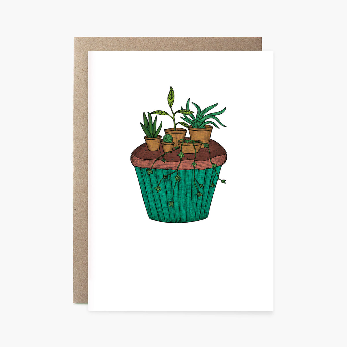 Cupcake Garden - Greeting Card