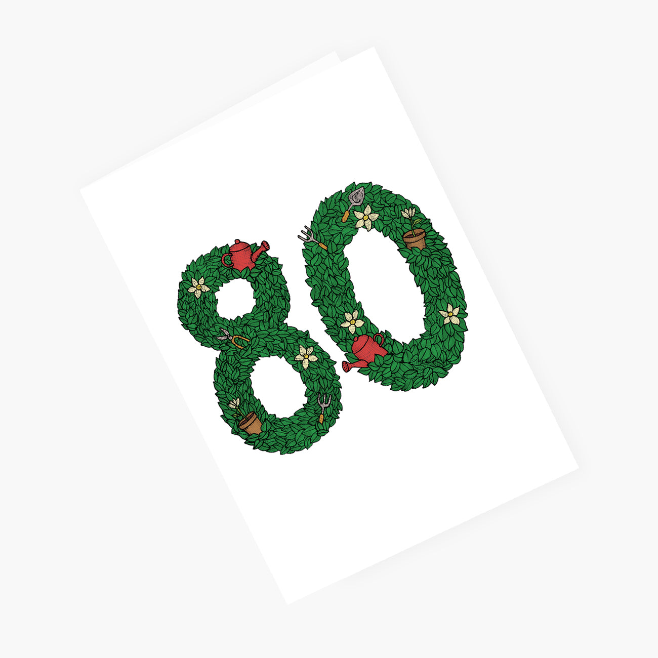 Eightieth Birthday Gardening - 80th Birthday Card