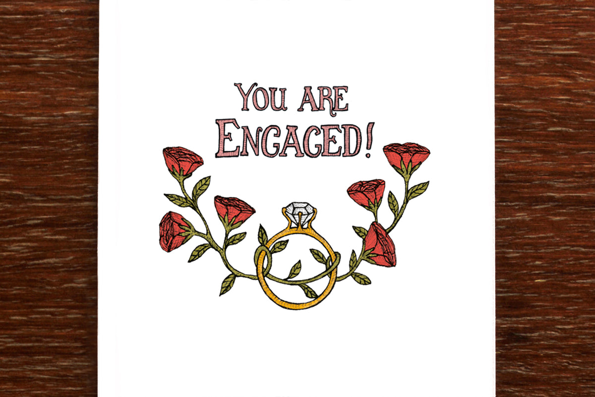 Engagement Florals - Engagement Card