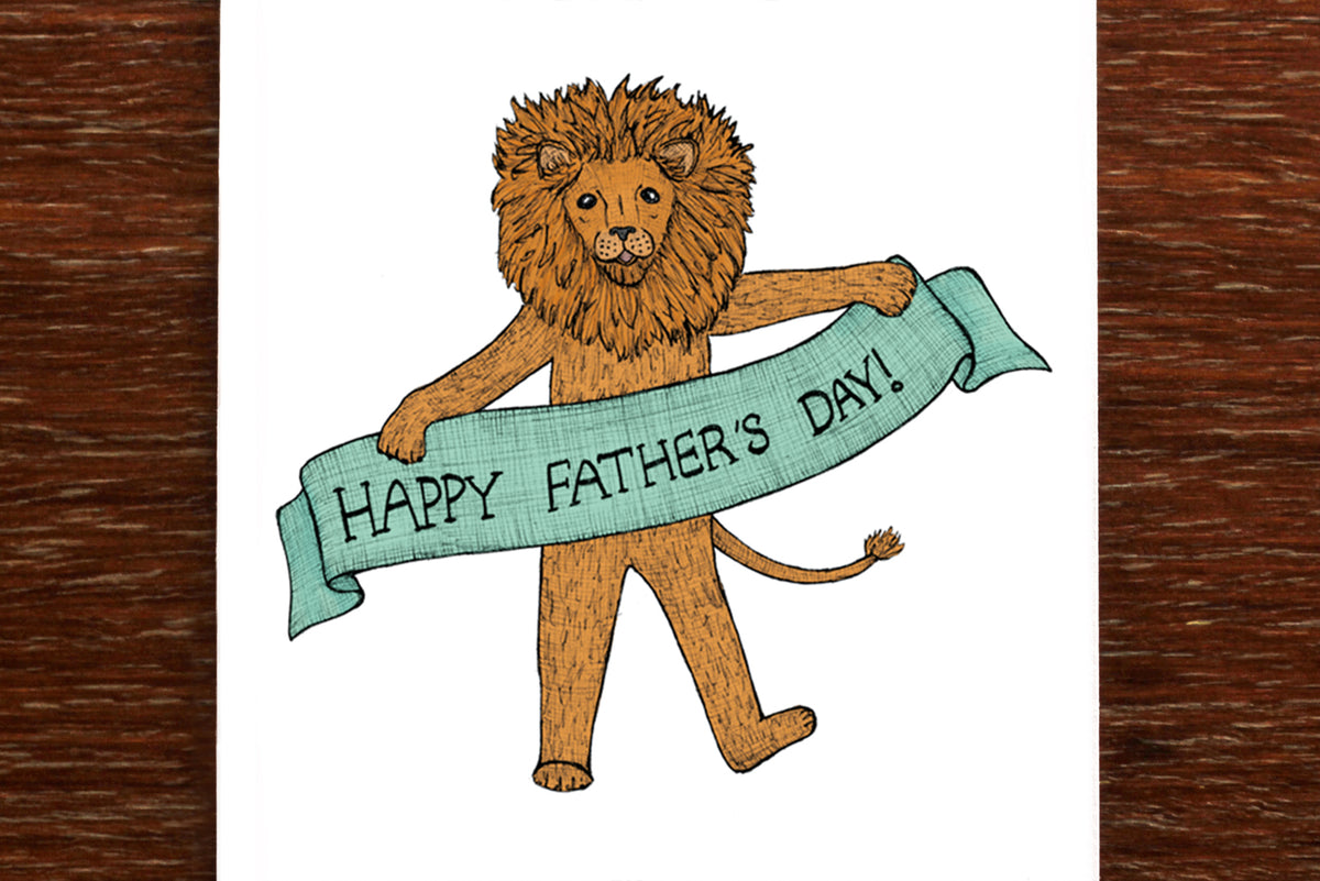 Father's Day Lion - Father's Day Card