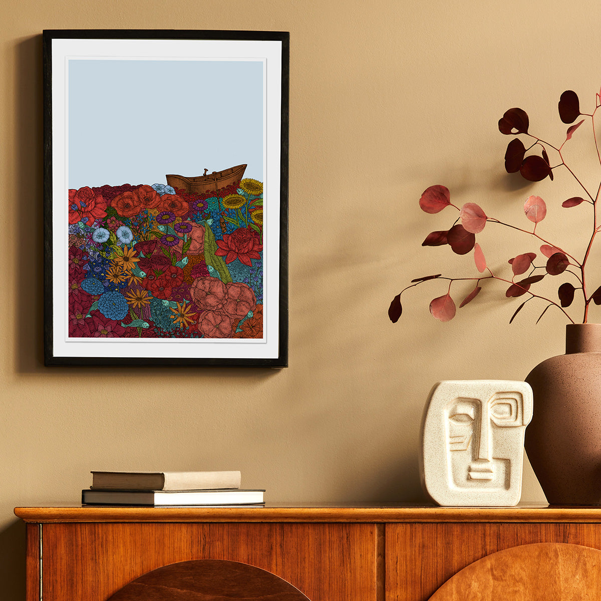 Floating on Flowers - Art Print