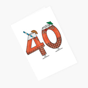Fortieth Birthday Cocktail - 40th Birthday Card