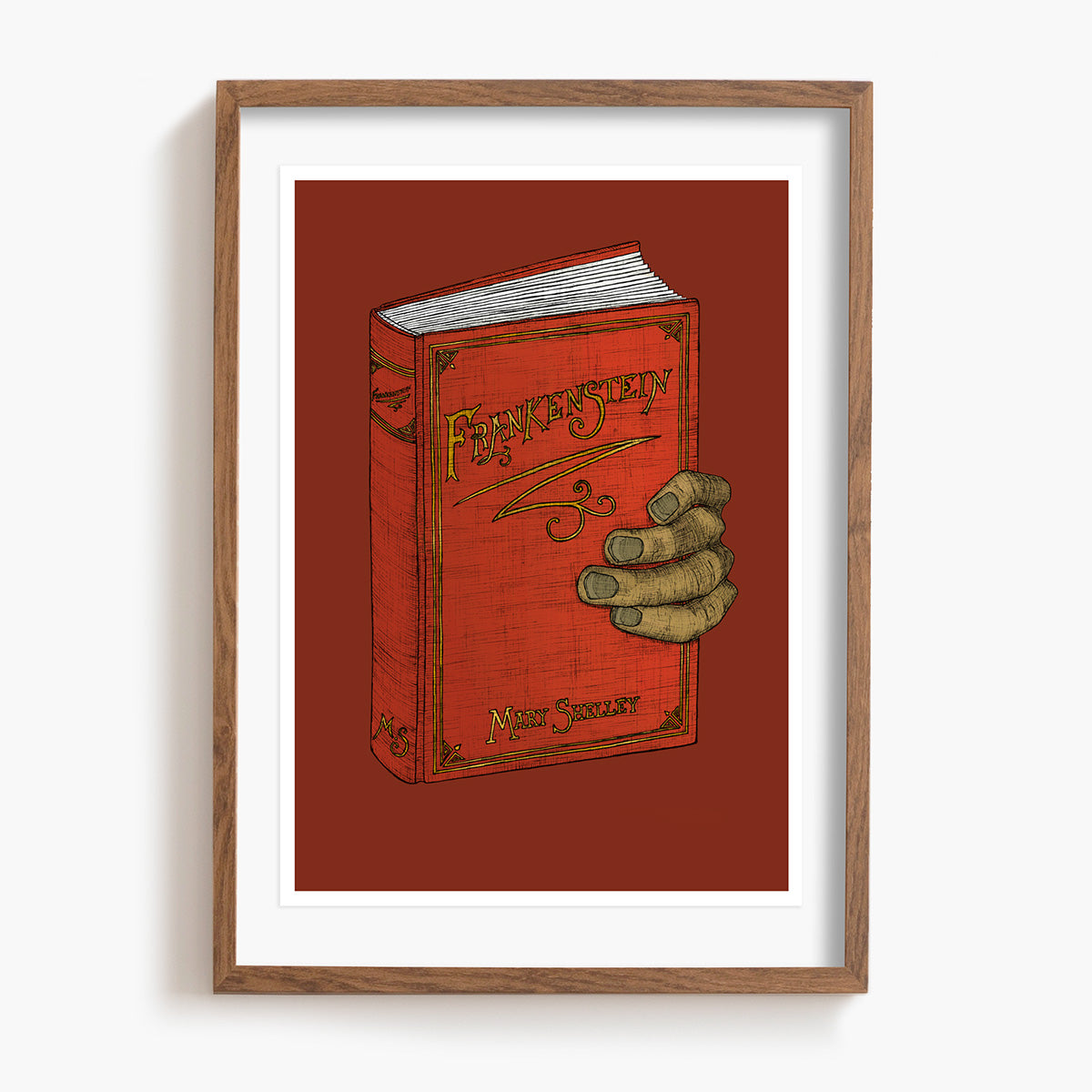 Frankenstein Artwork - Book Art Print