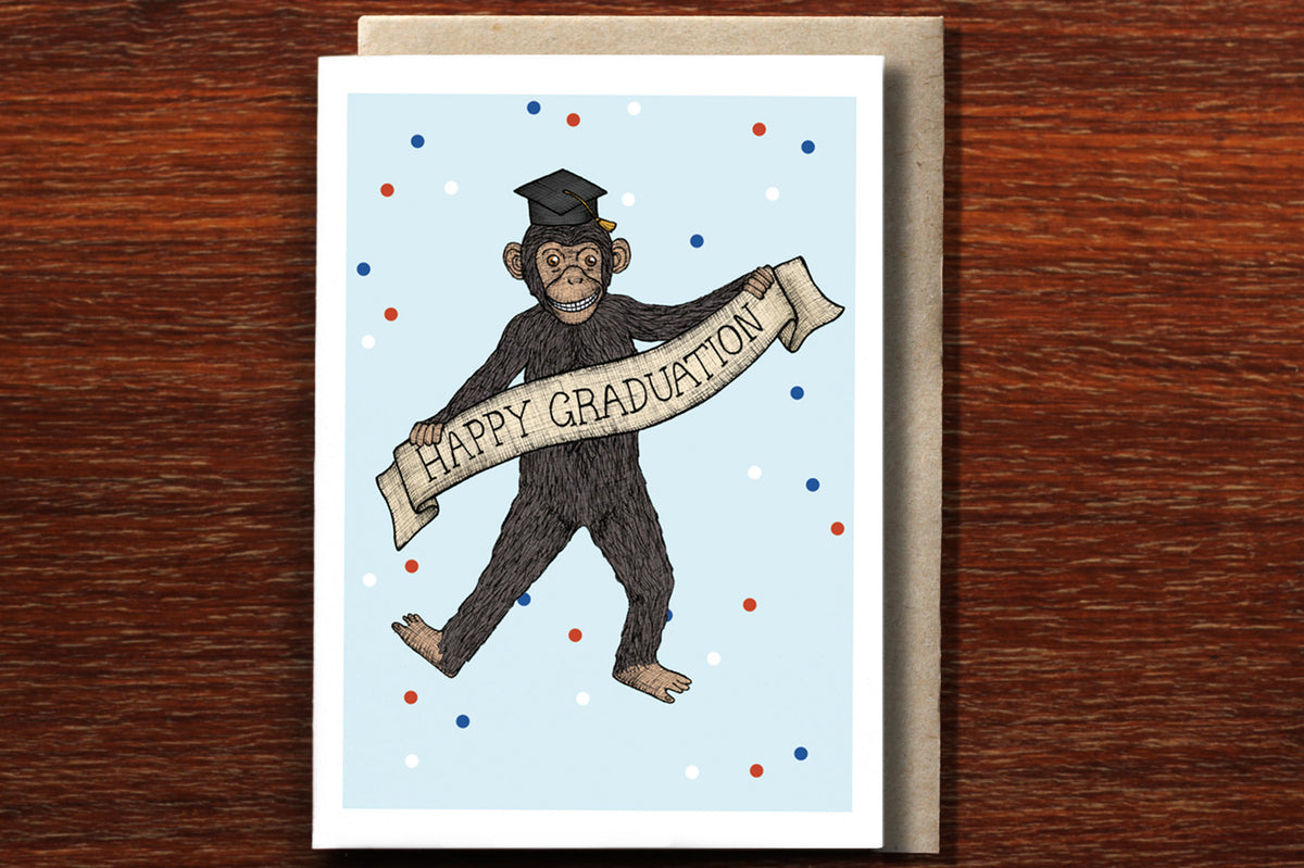 Graduation Chimp - Congratulations Graduation Card