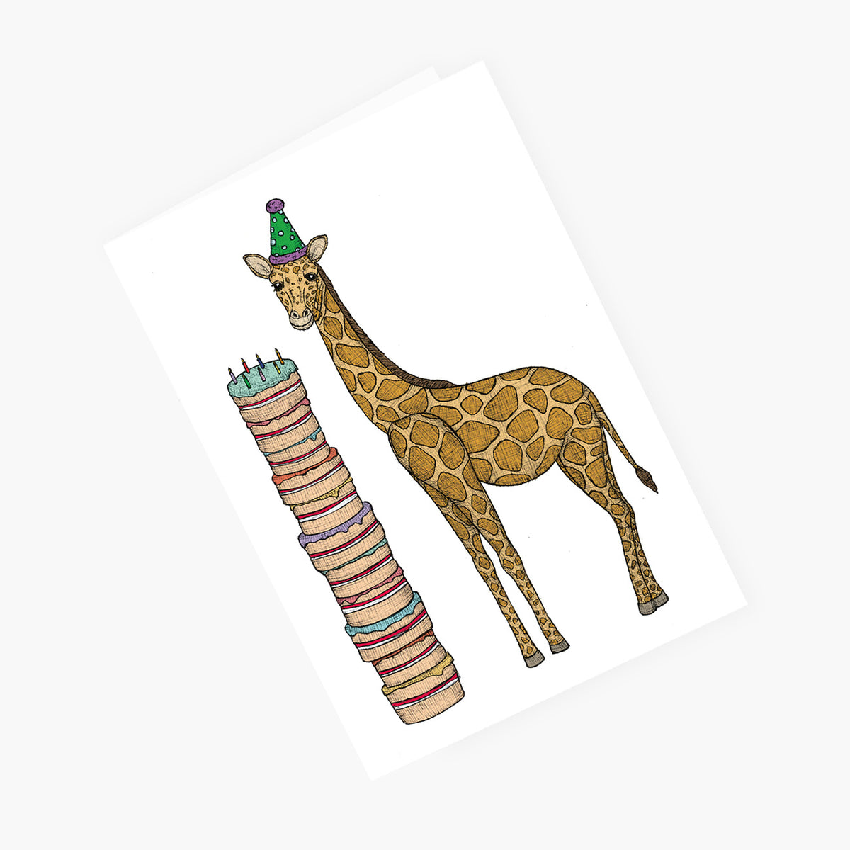 Birthday Giraffe - Happy Birthday Card