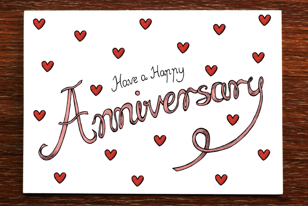 Anniversary Hearts - Wedding Anniversary Card