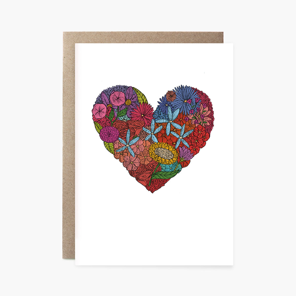Heart of Flowers - Loving Card
