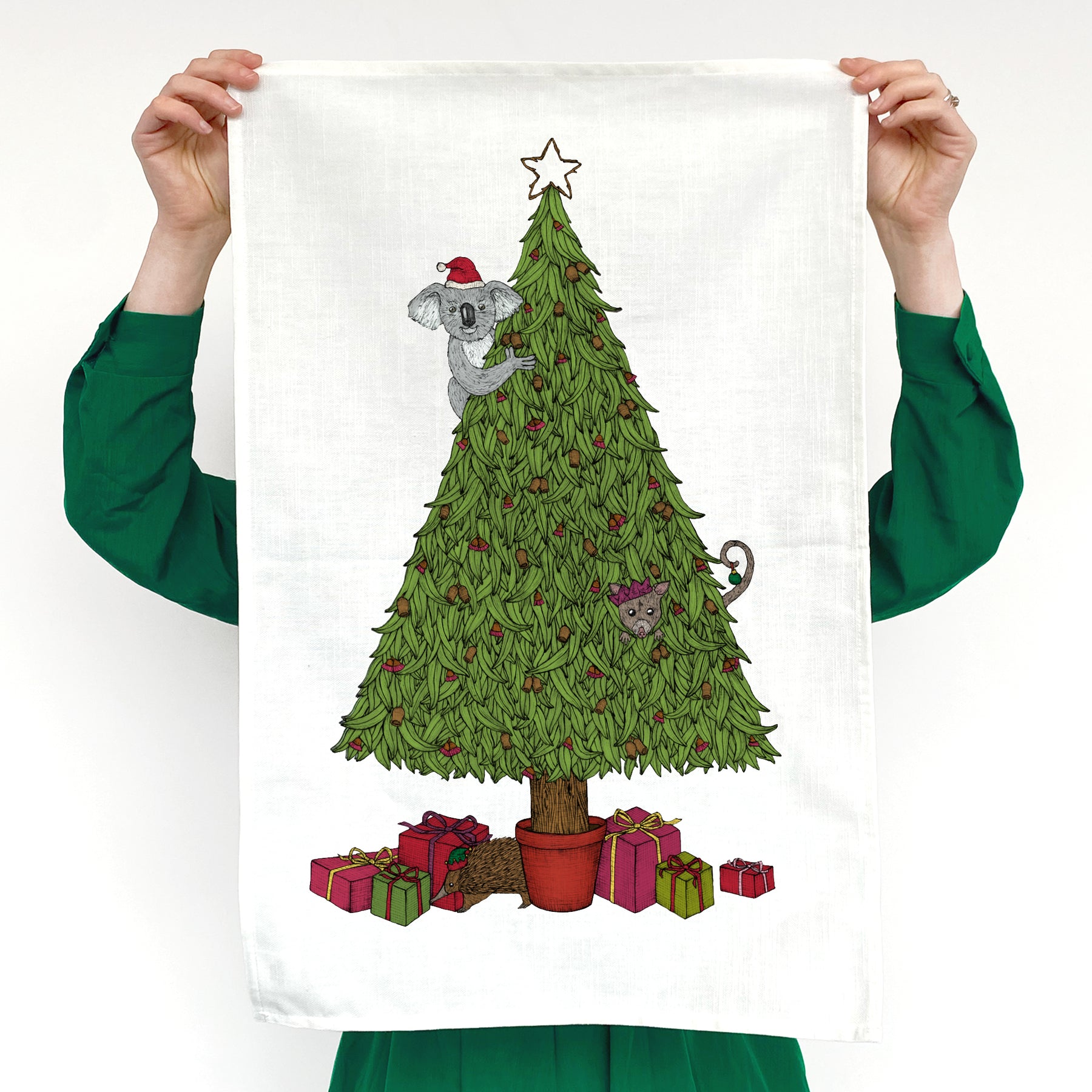 Australian Christmas Animals - Christmas Tea Towels