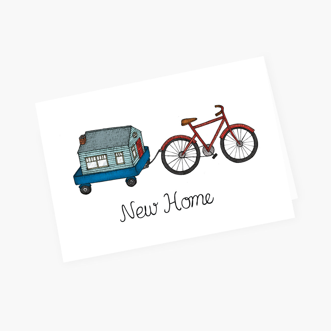 Home on a Bicycle - New Home Card