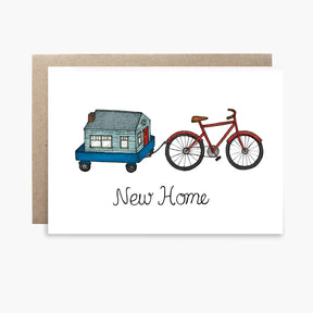 Home on a Bicycle - New Home Card