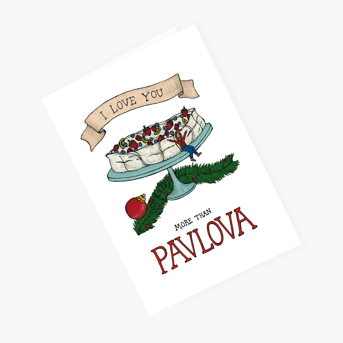 I love Pavlova - Australian Christmas card