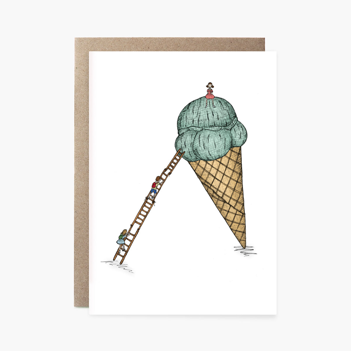 Ice Cream with a View - Greeting Card