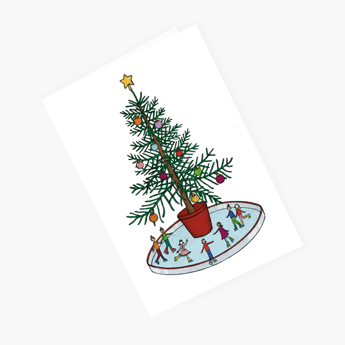 Ice Skating - Christmas Card