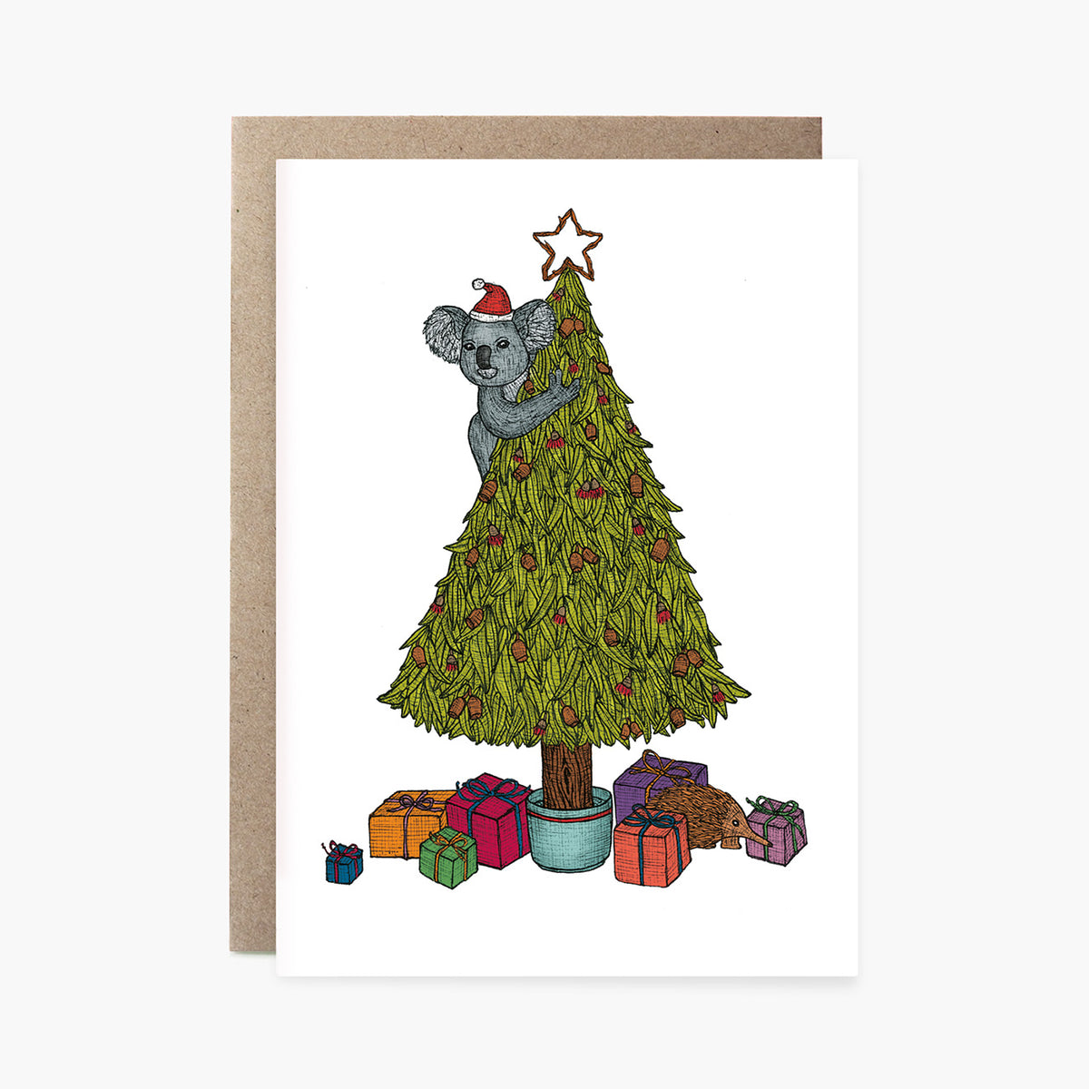 Koala Christmas Tree - Christmas Card