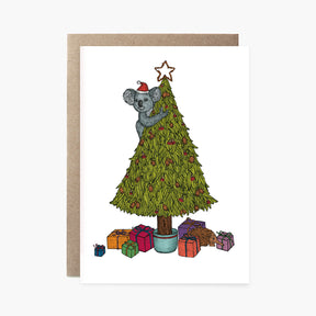 Koala Christmas Tree - Christmas Card