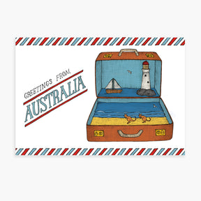 Lighthouse Suitcase - Australian Postcard