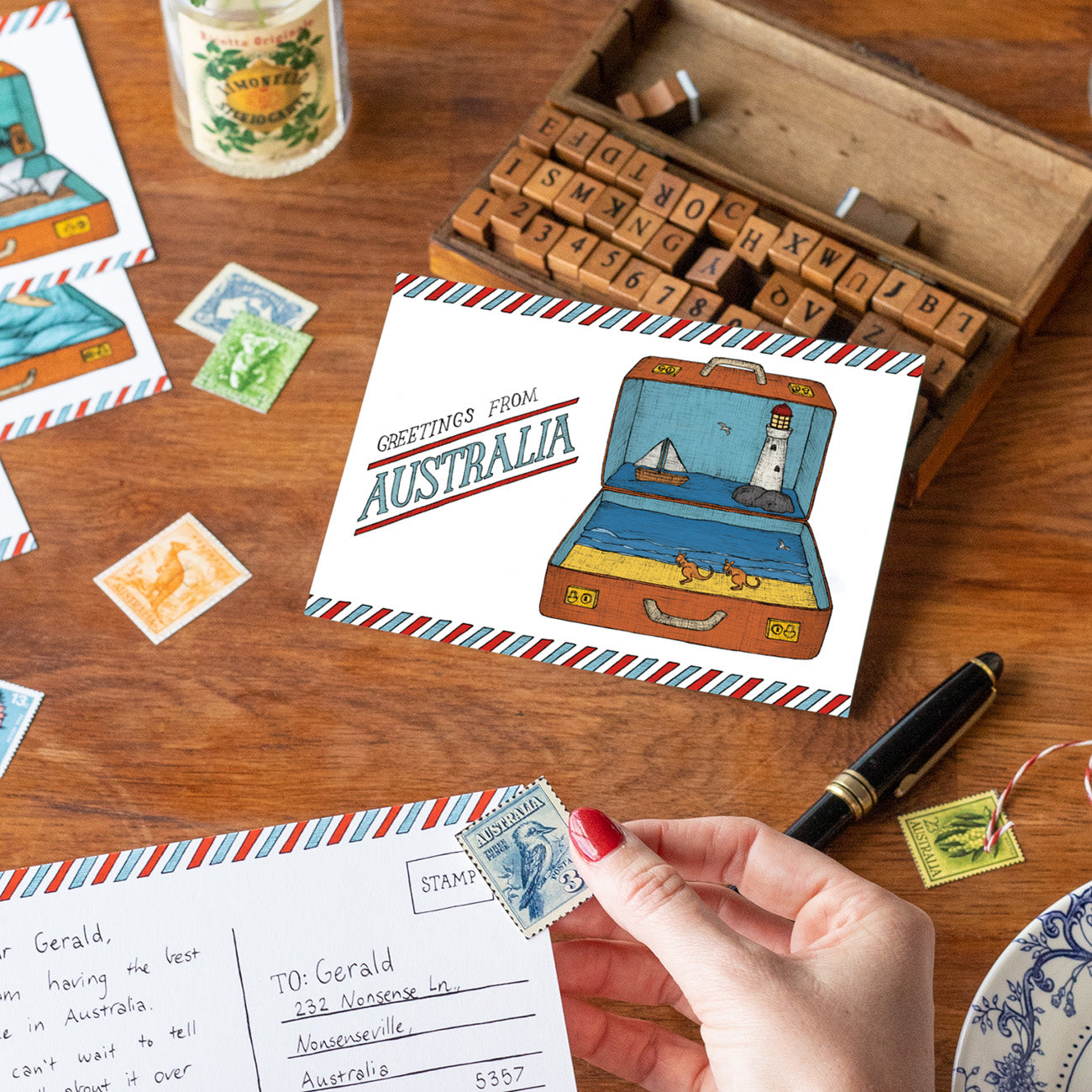 Lighthouse Suitcase - Australian Postcard