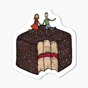 Illustration of a couple dancing on a lamington 