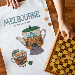 Melbourne Teapot - Art Tea Towel