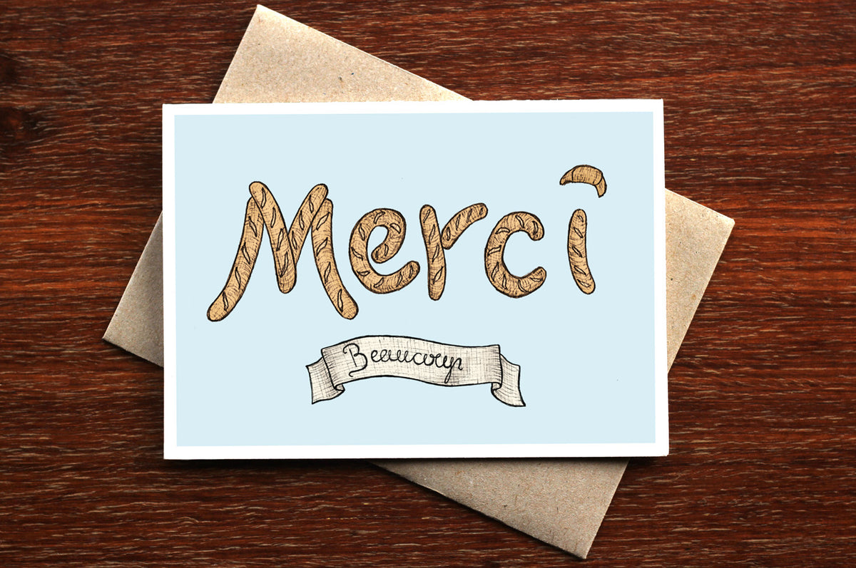 Merci - French Thank You Card