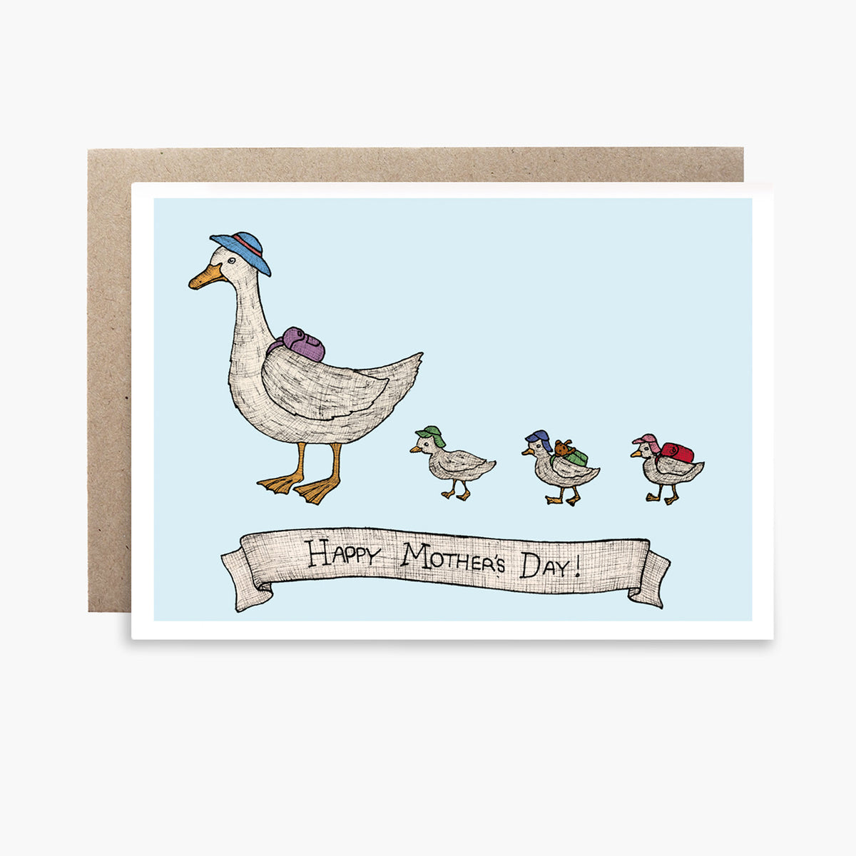 Mother Duck - Mother's Day Card