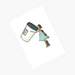 Mum Sized Coffee - Greeting Card