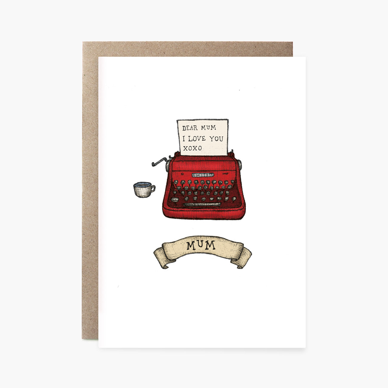 Mum Typewriter - Mother's Day Card