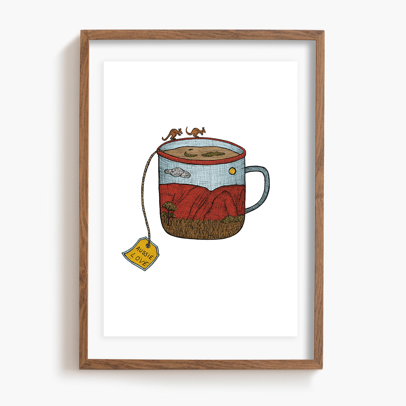 Outback Teacup - Art Print