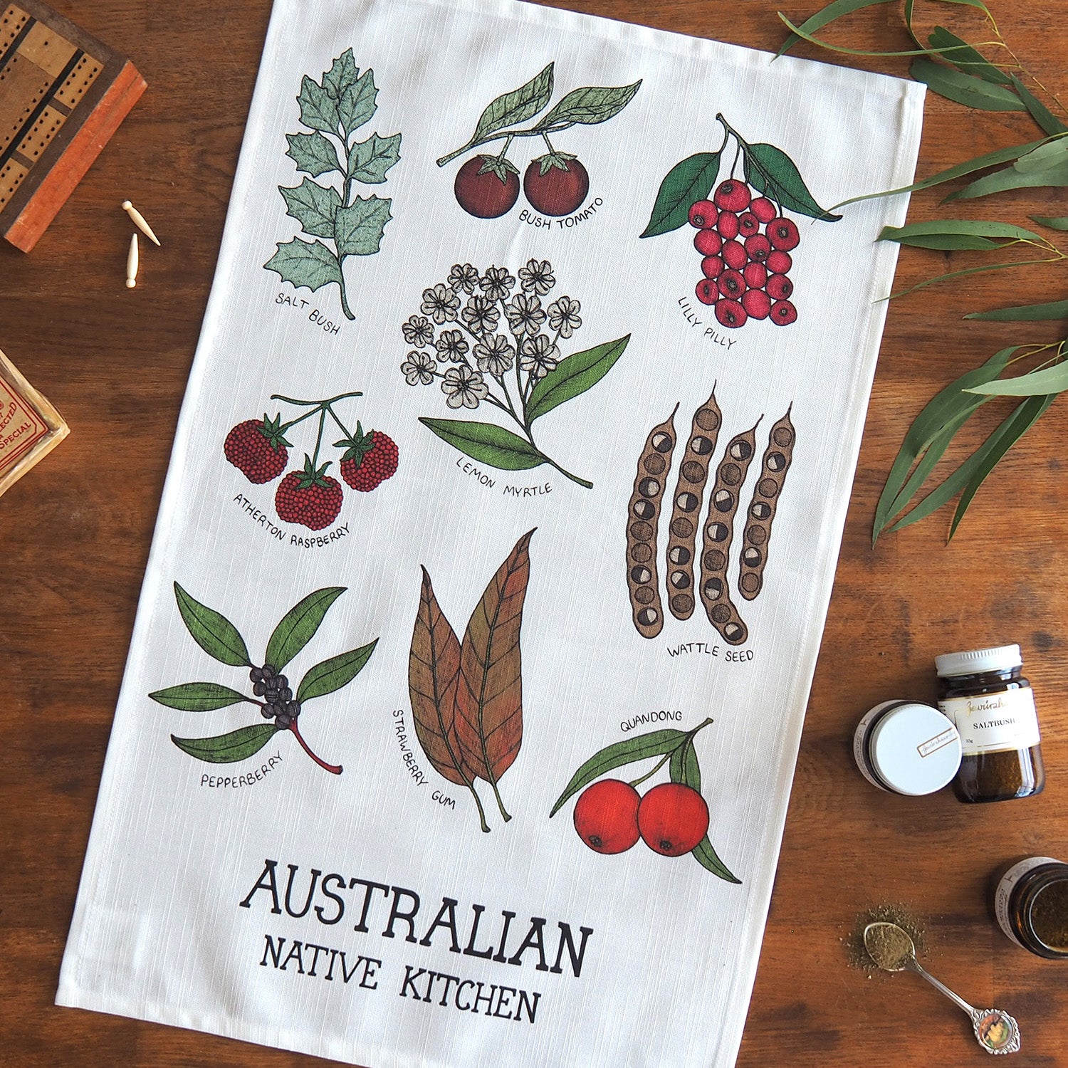 Australian Native Kitchen - Art Tea Towels