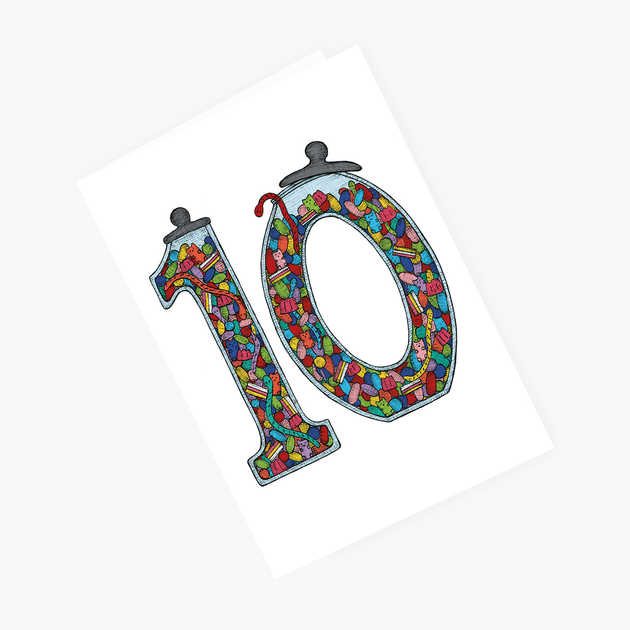 Number Ten - 10th Birthday Card