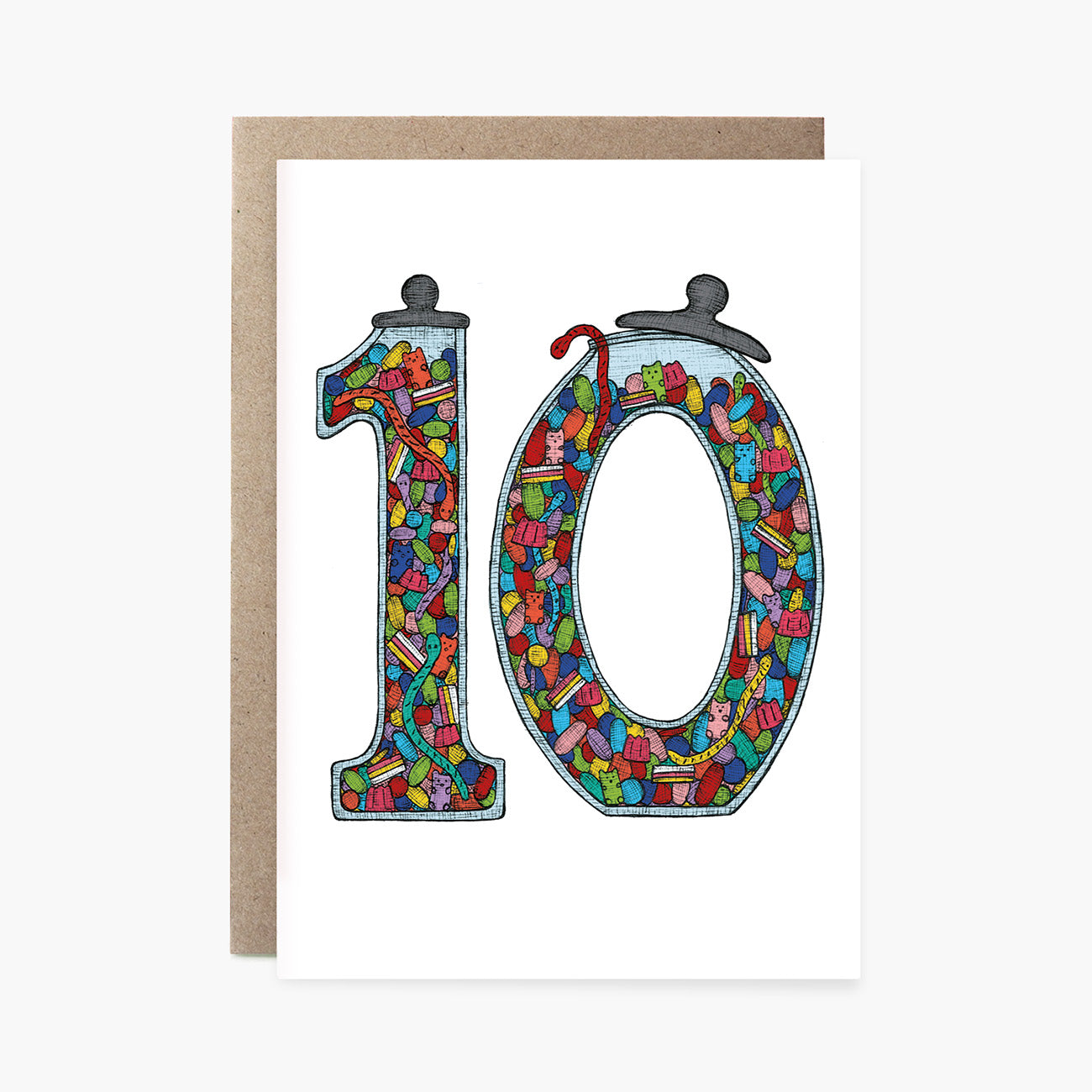 Number Ten - 10th Birthday Card