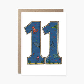 Number Eleven - 11th Birthday Card