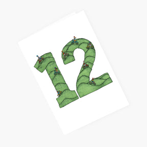 Number Twelve - 12th Birthday Card