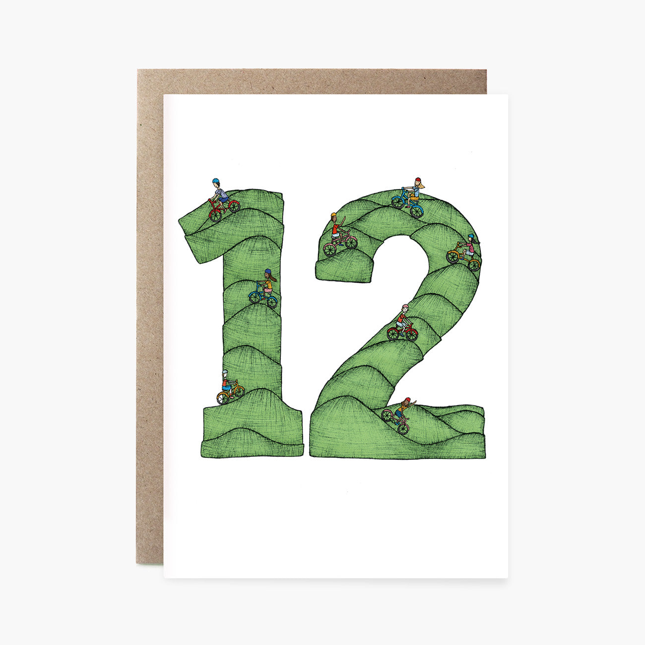 Number Twelve - 12th Birthday Card