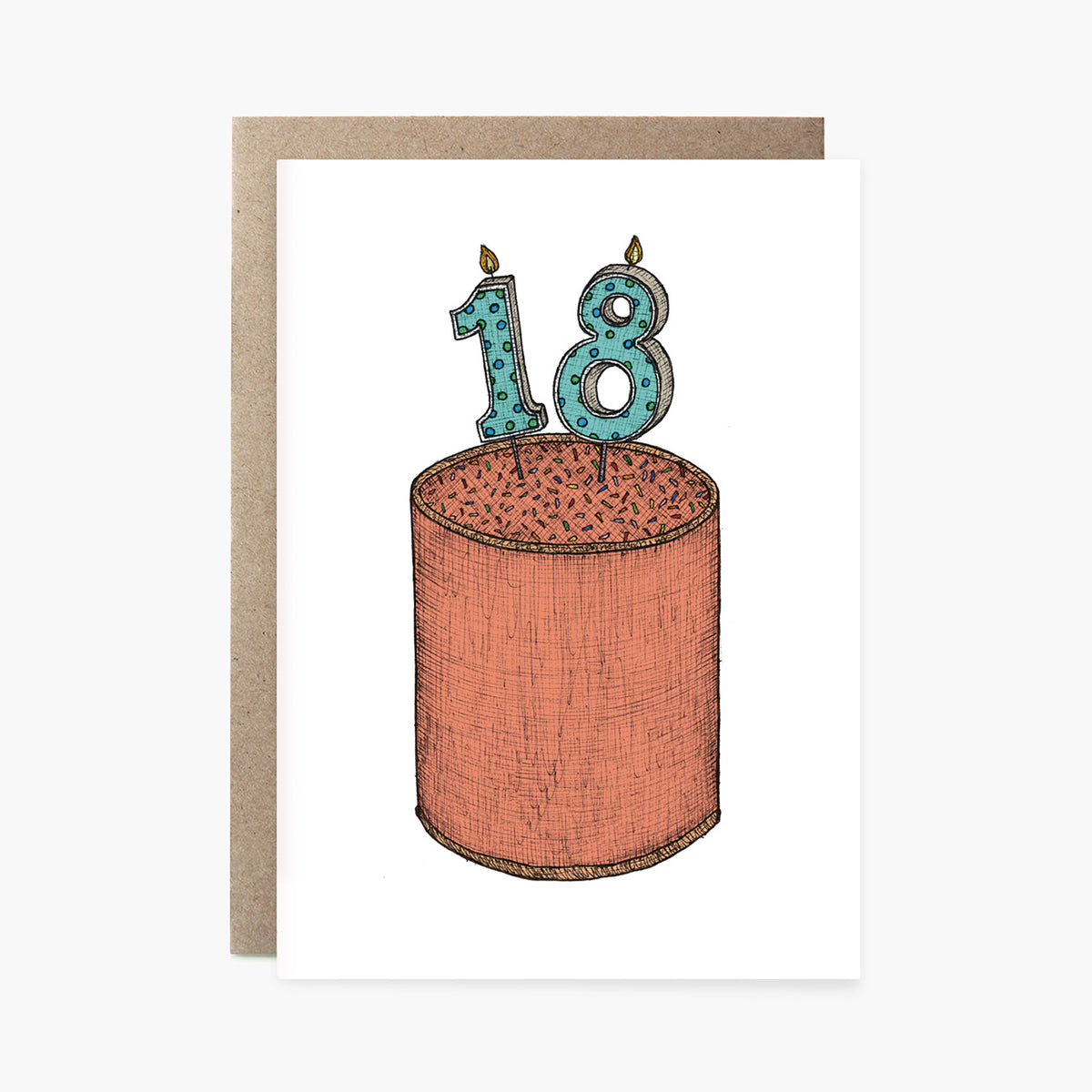 Eighteenth Birthday Cake - 18th Birthday Card