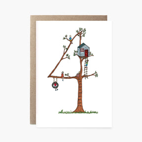 Number Four - 4th Birthday Card