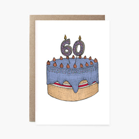Sixtieth Birthday Cake - 60th Birthday Card