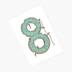 Number Eight - 8th Birthday Card
