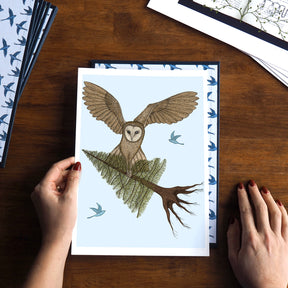 Owl in Flight - Art Print