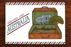 Koala Suitcase - Australian Postcard