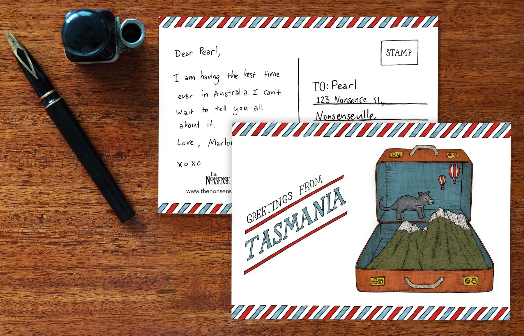 Tasmania Suitcase - Australian Postcard