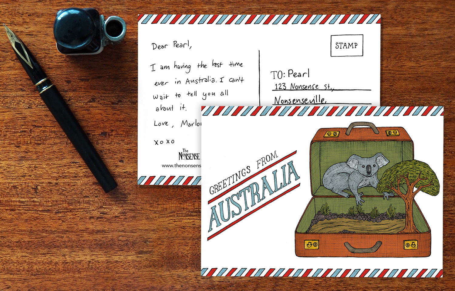 Koala Suitcase - Australian Postcard