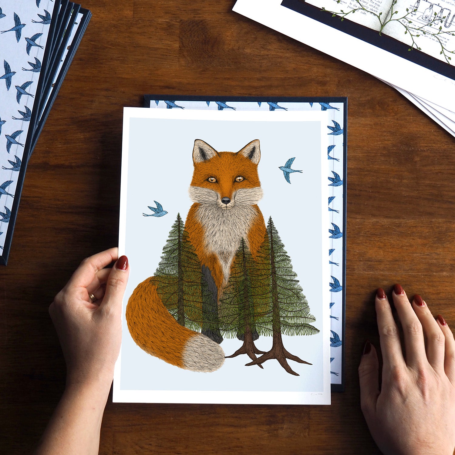 Fox in the Woods - Animal Art Print