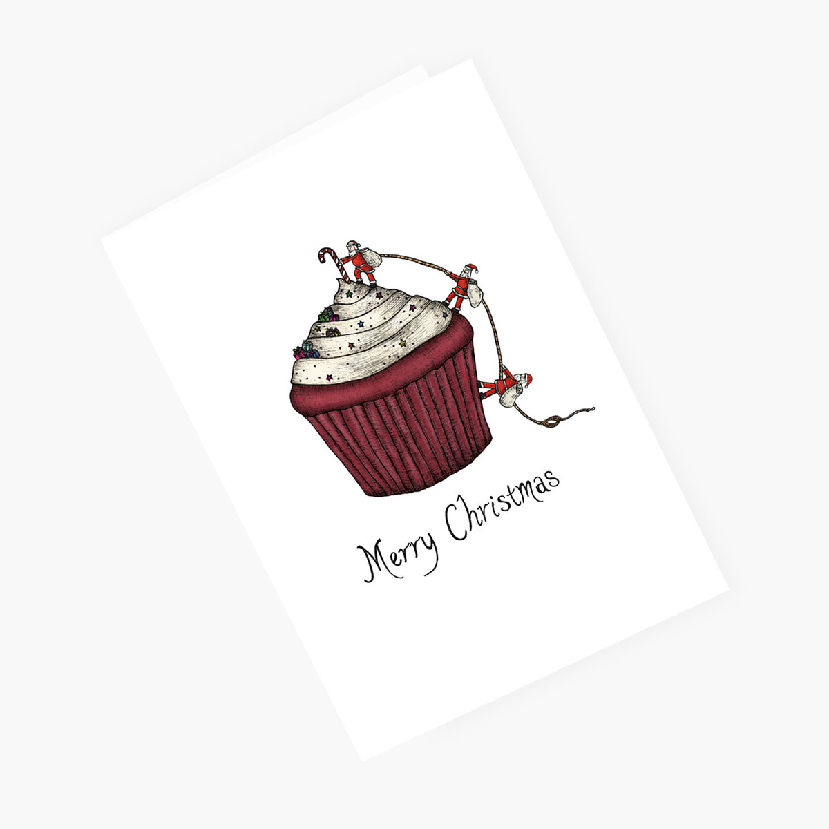 Santa Claus Cupcake  - Christmas Card