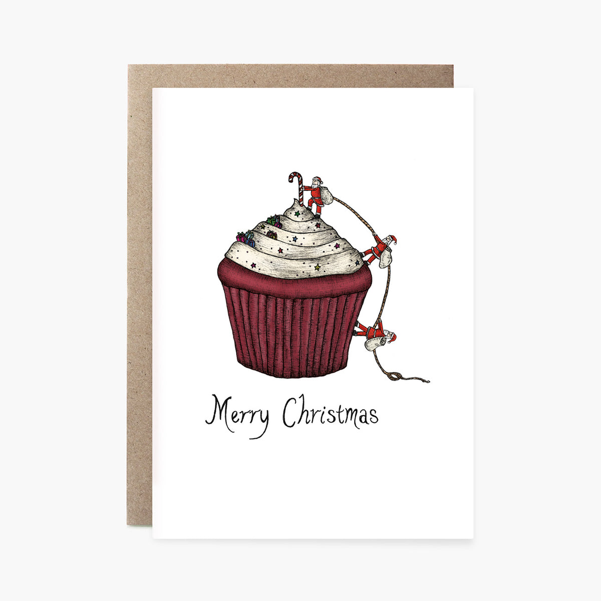 Santa Claus Cupcake  - Christmas Card