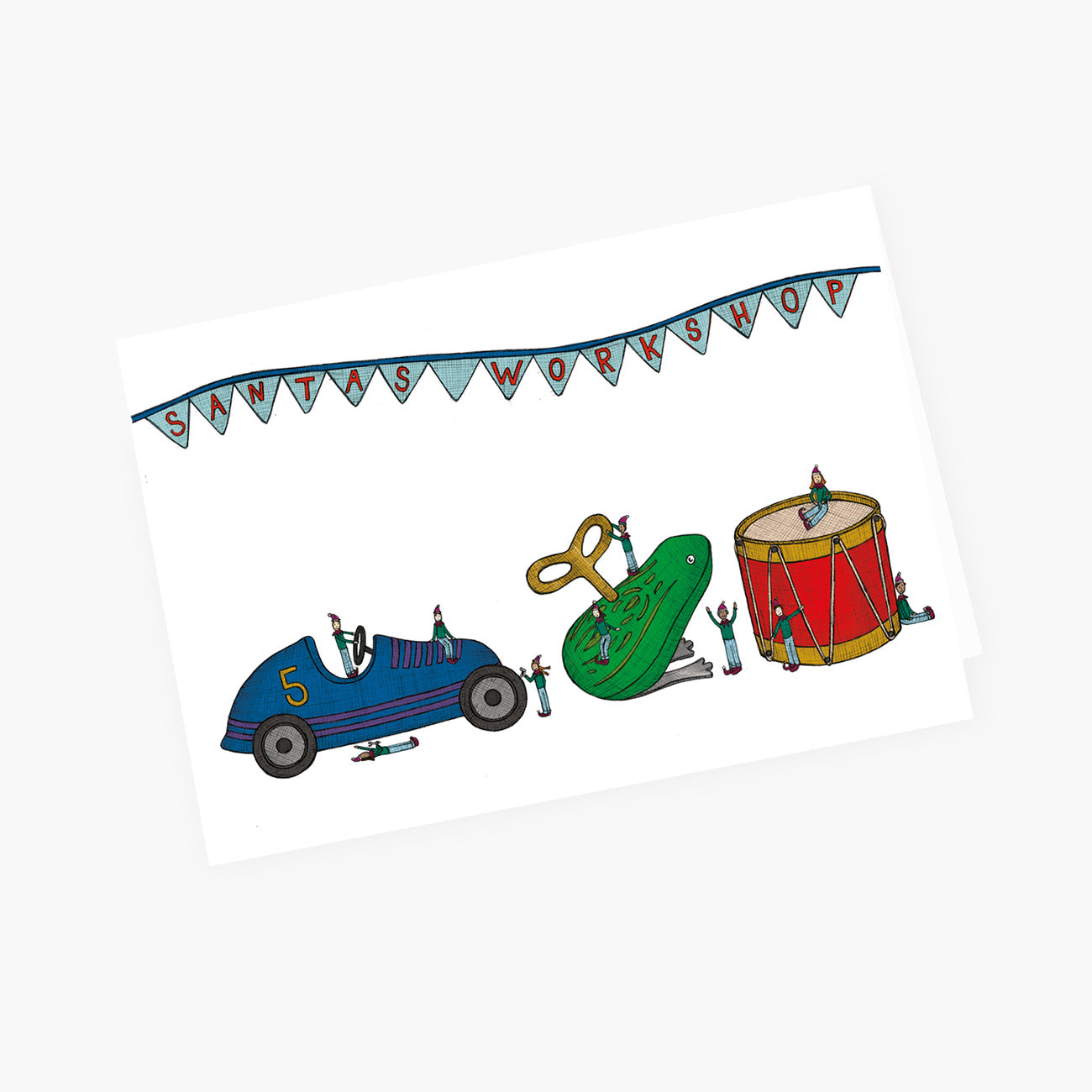 Santa's Workshop - Christmas Card