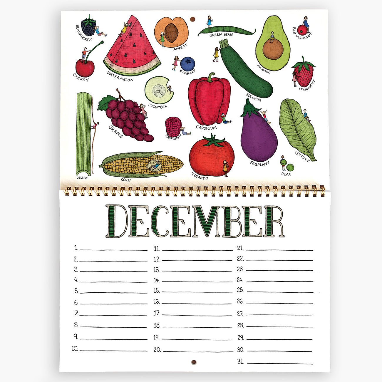 Seasonal Fruit & Veg - Kitchen Calendar