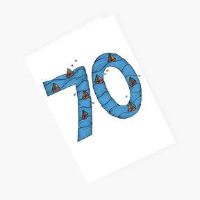 Seventieth Birthday Boats - 70th Birthday Card